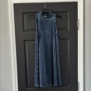 Mudd Blue Velvet Mini Dress